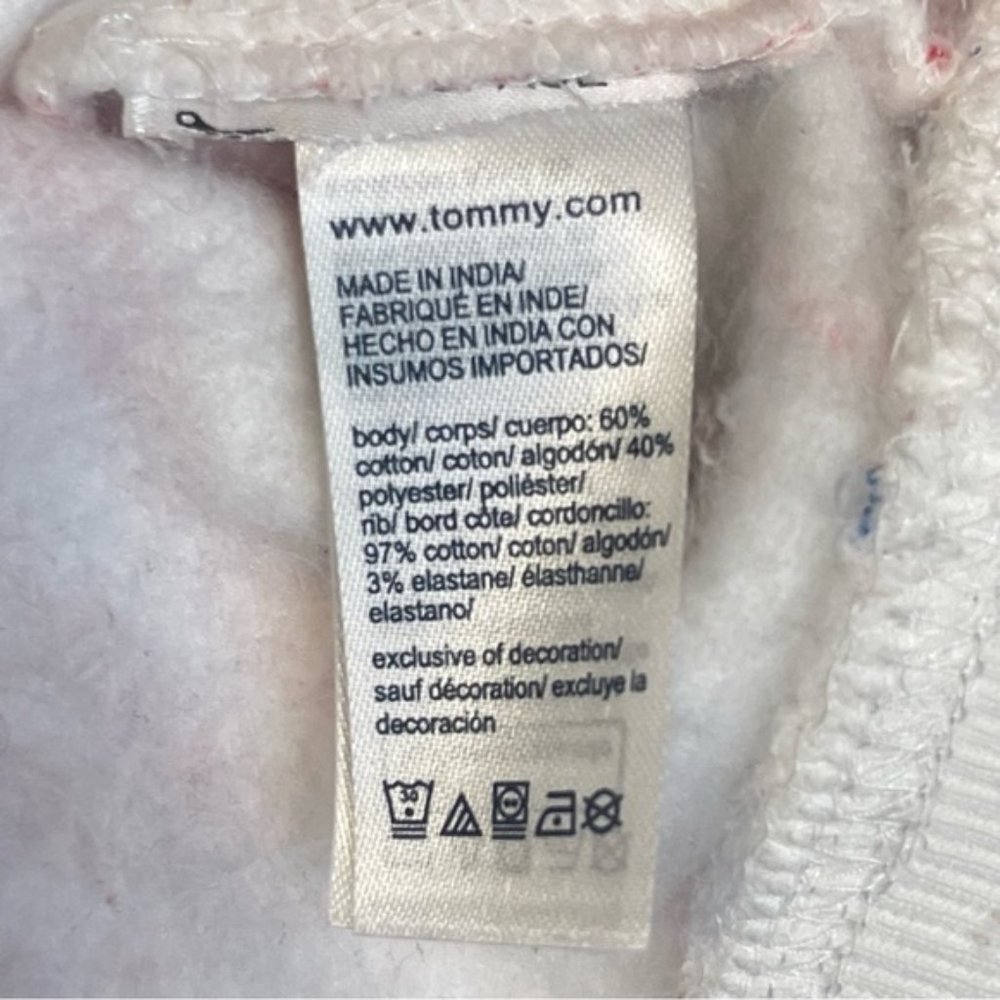 Tommy Hilfiger Red White Blue Palms Long Sleeved Pullover Sweatshirt - Picture 8 of 10